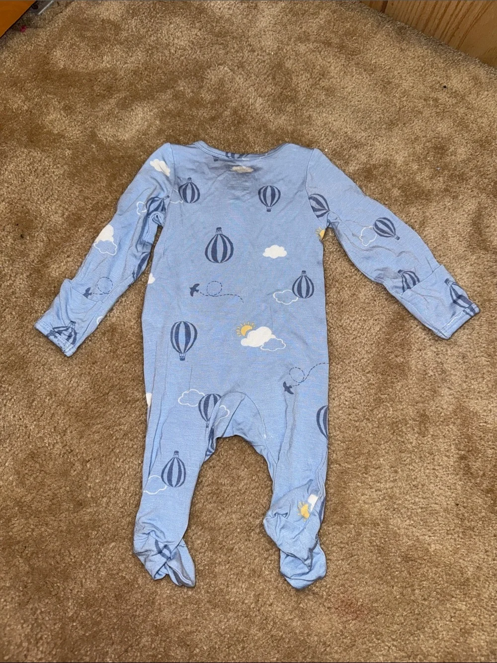Carter's‎ Blue Hot Air Balloon Footed One-Piece